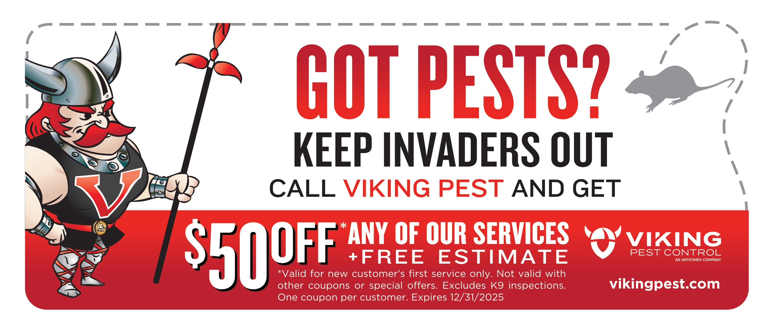 Save $50 on Pest Control
